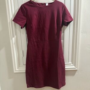 Old Navy Burgundy Short Sleeve Dress - Size Small